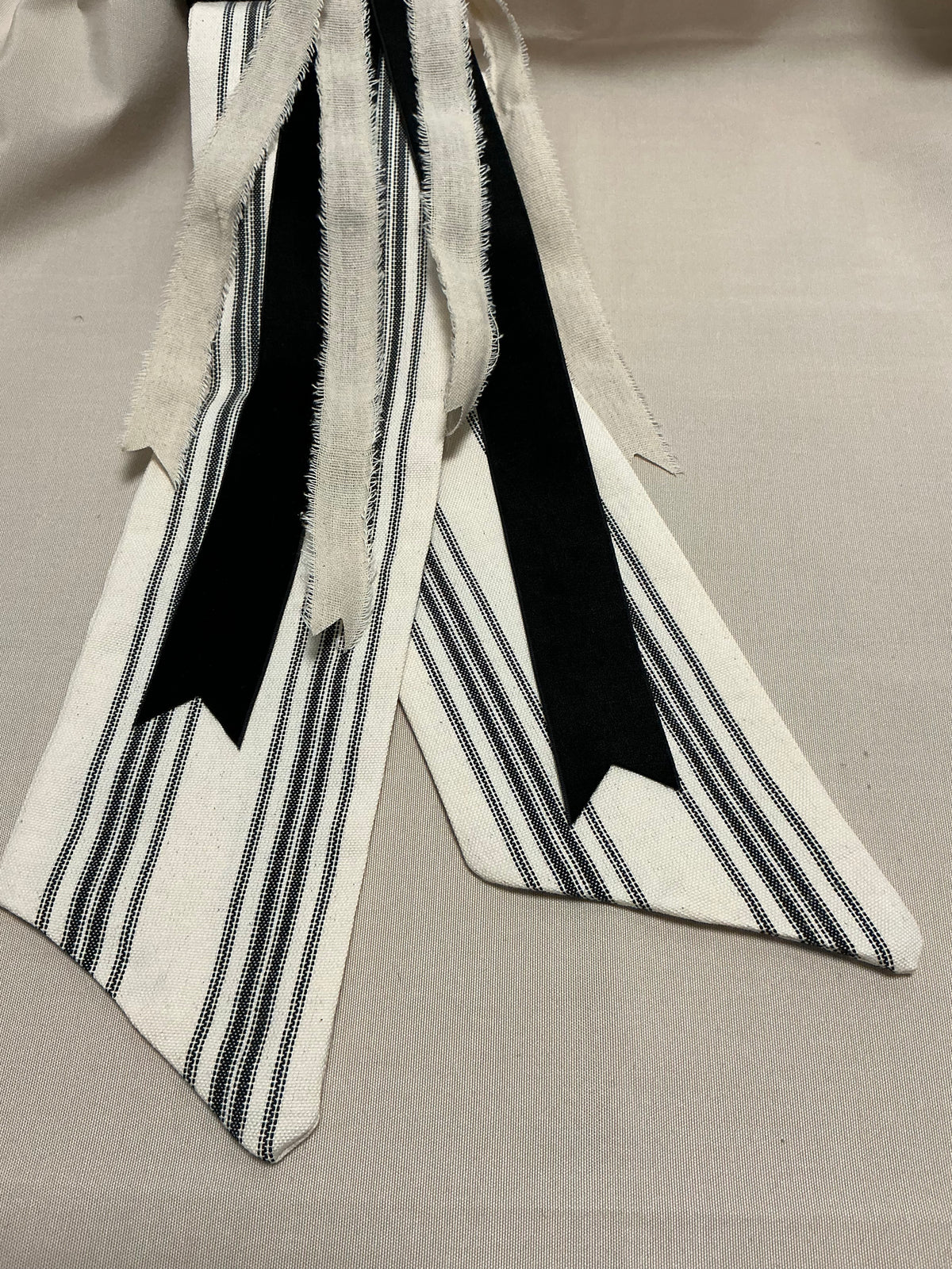 Natural Black Stripe Linen