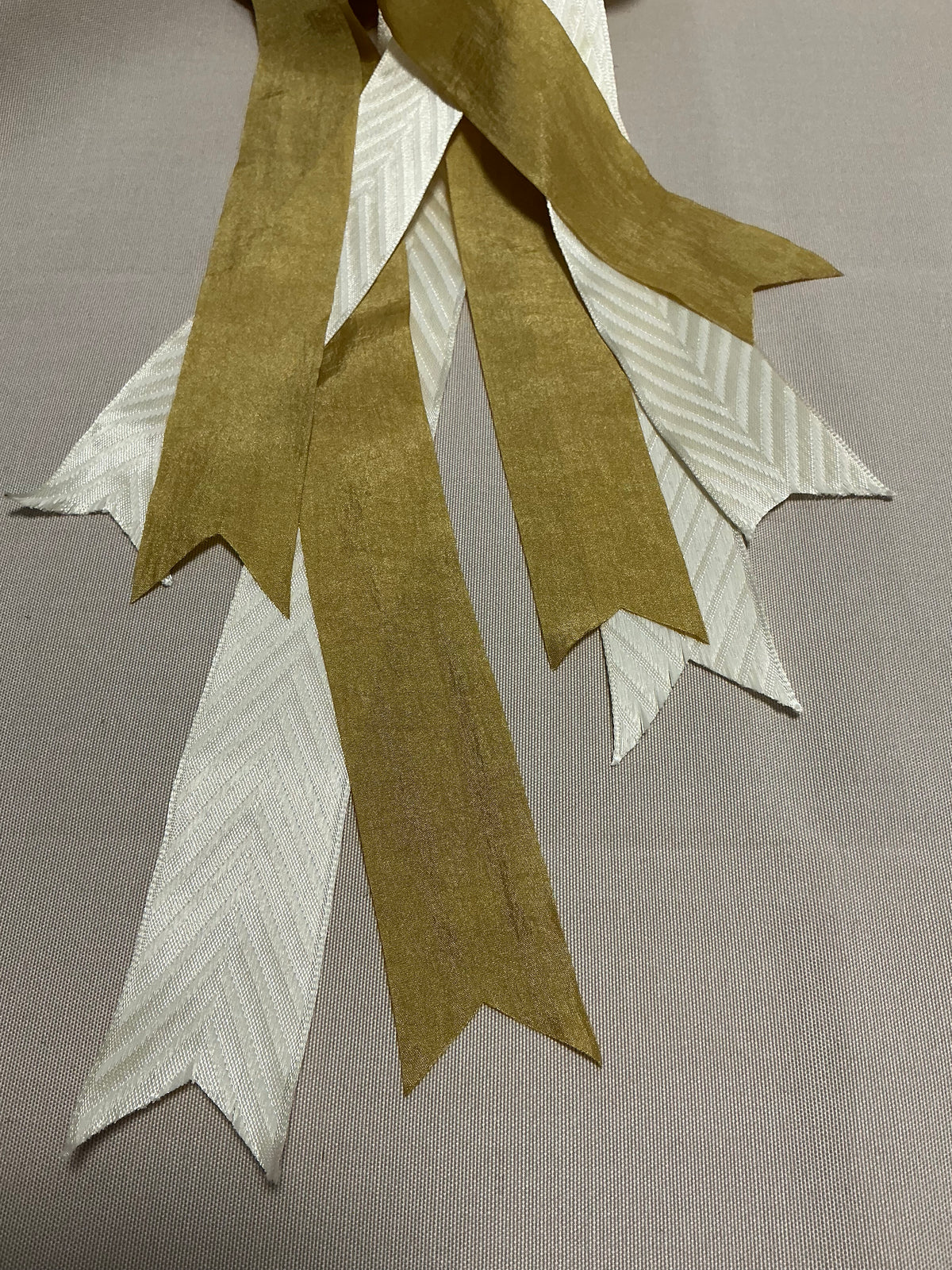 Cream Chevron + Antique/Matte Gold