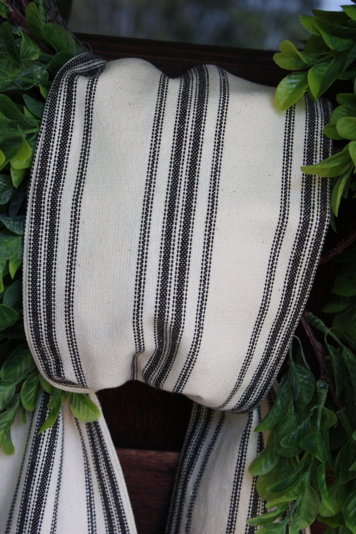 Natural Black Stripe Linen