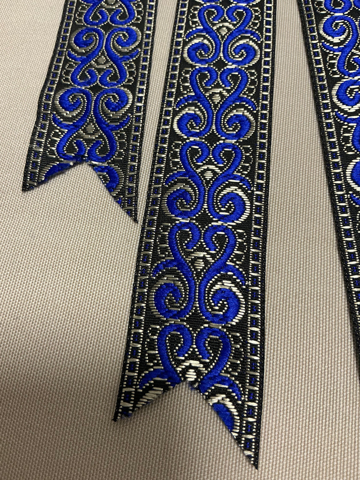 Blue/Black Scroll Navy Jacquard