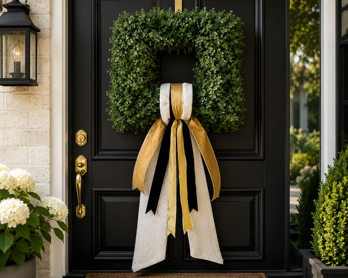 20" Everlux UV Square Boxwood Wreath