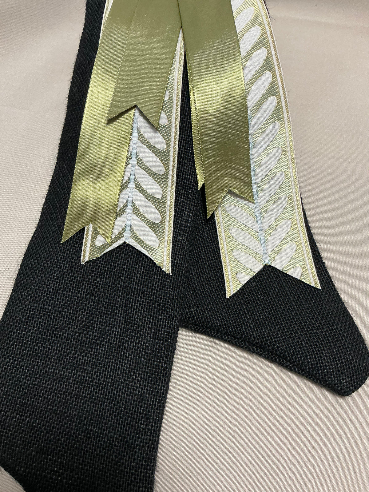 Olive Green + Green Pattern Silk