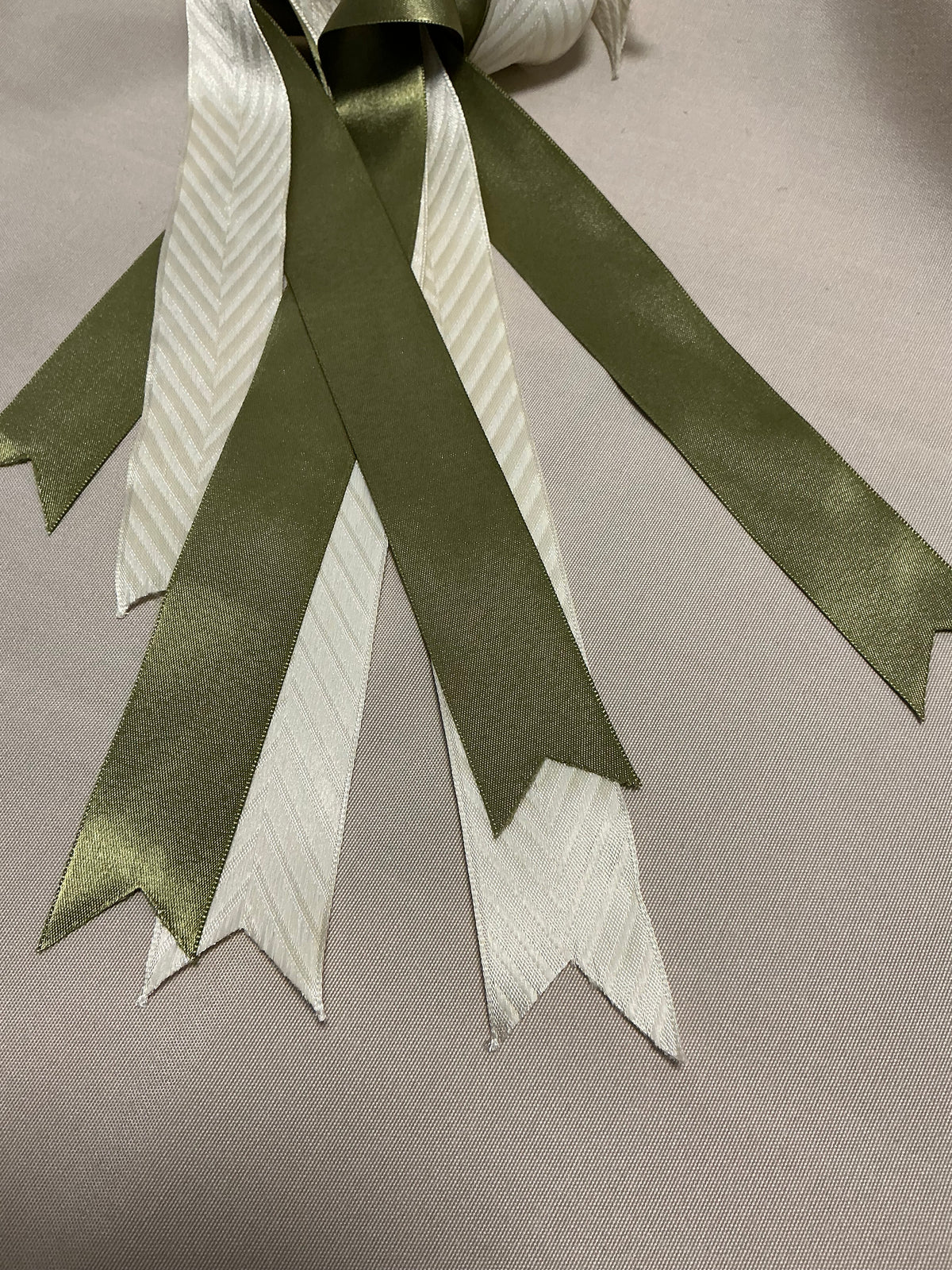 Olive Green + Cream Chevron