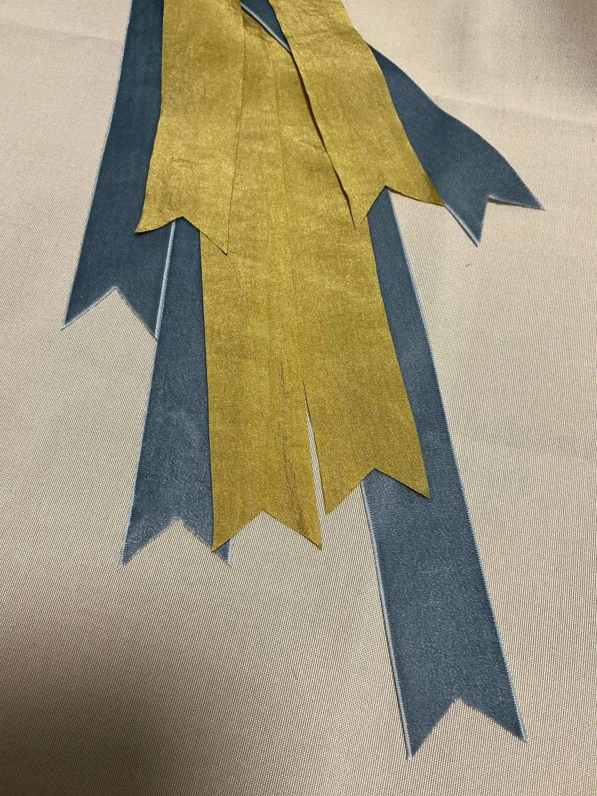 Blue-Gray Velvet + Antique/Matte Gold